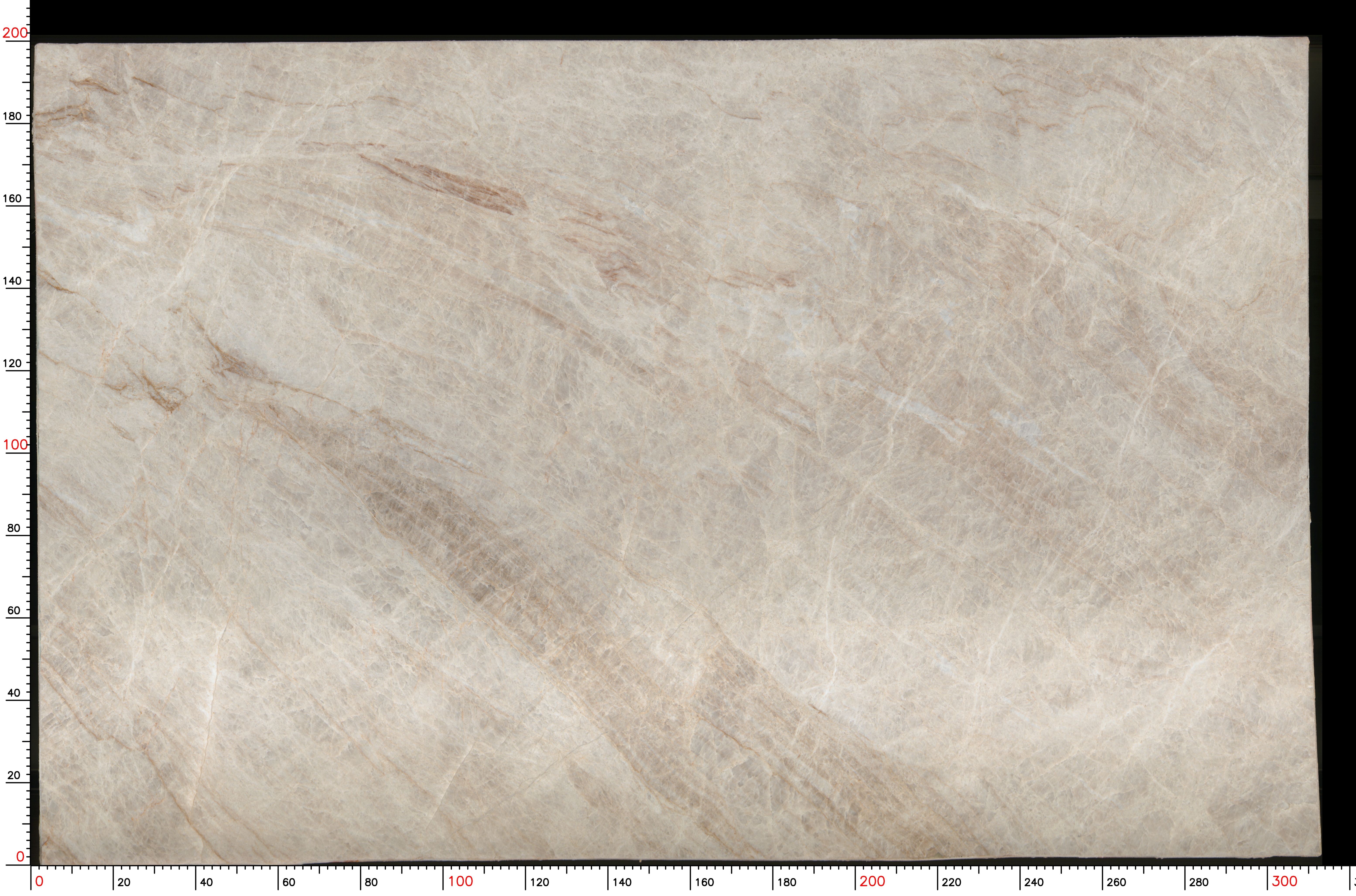 SW636 — bundle layout, 50 polished slabs sequenced for bookmatch.