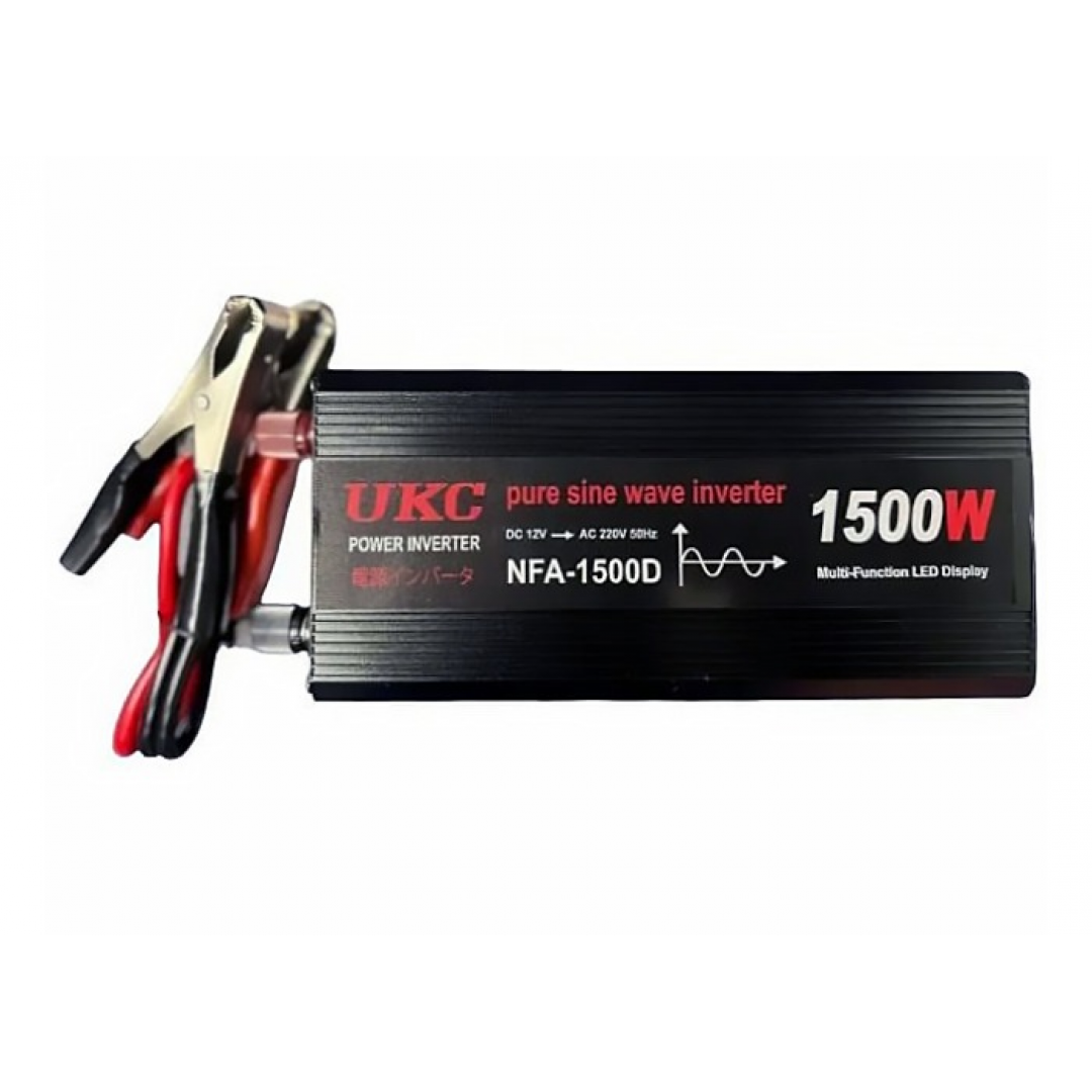 Перетворювач NFA-1500D, 12V-220V, чиста синусоїда, 1500 W