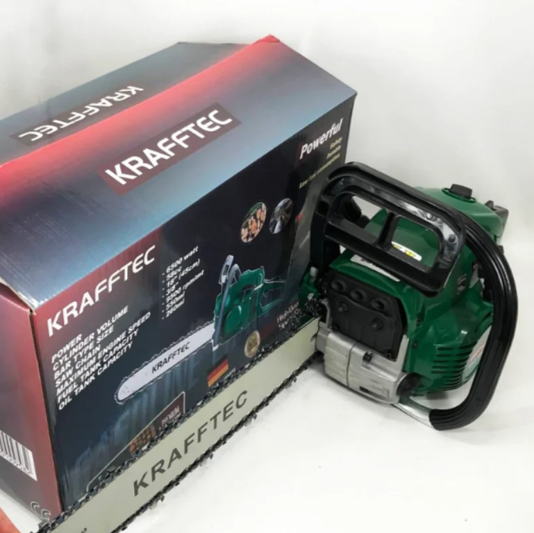 Бензопила KRAFFTEC 6500 Вт з шиною 45 см Зелений — 3