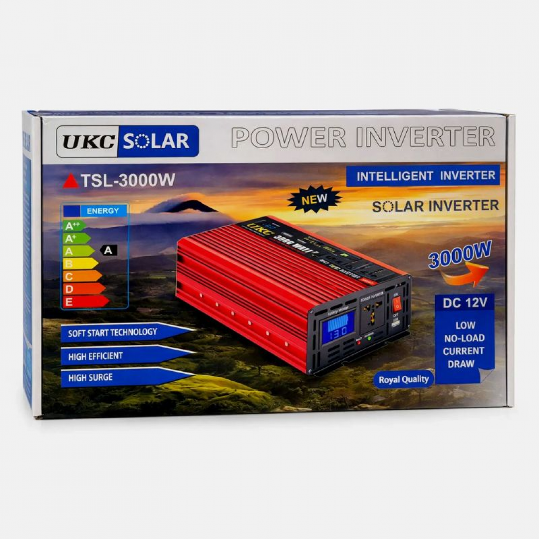 Перетворювач, інвертор UKC AR - AC/DC, 12/220v, 3000W — 3