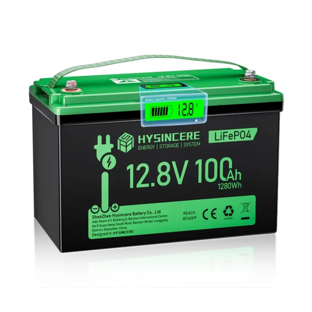 Акумулятор HYSINCERE LiFePO4, 12.8V 100Ah, 1280Wh