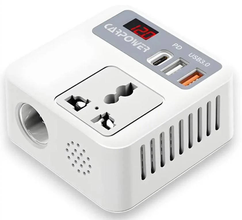Автомобільний інвертор 300Вт Car Power 12-220V з USB — 3