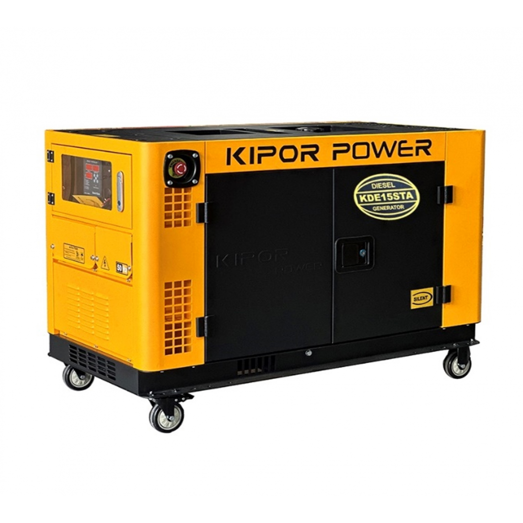 Дизельний генератор KIPOR POWER KDE15STA, 12 кВт, 220 В, електростартер