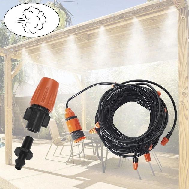 Система туманоутворення Patio Mistcooling Kit 20M BD-182 туман для альтанок, система охолодження туманом, фоггер