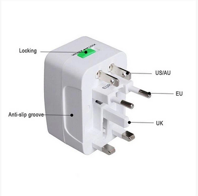 Туристичний дорожній мережевий перехідник Vkstar Travel Universal Adaptor Surge Protector — 2