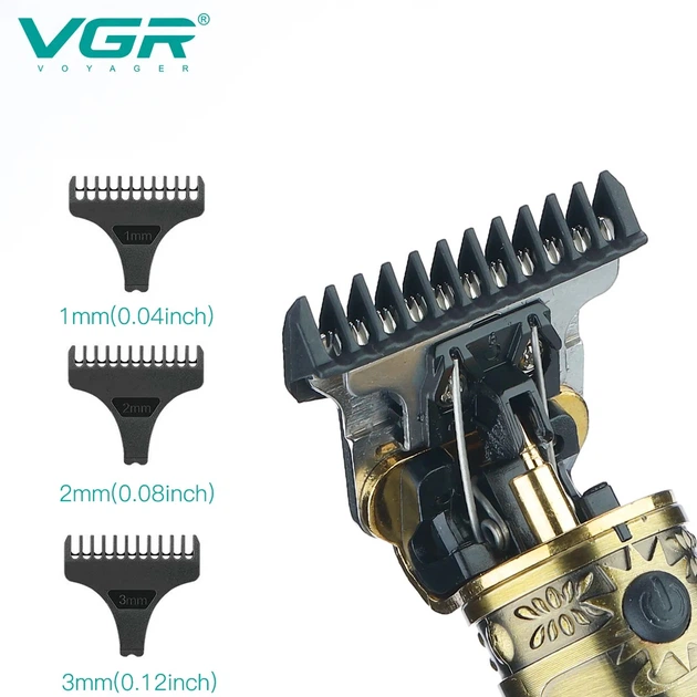 Машинка для стрижки волосся VGR V-085 voyager окантувальна триммер — 3