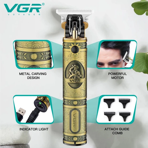 Машинка для стрижки волосся VGR V-085 voyager окантувальна триммер — 4