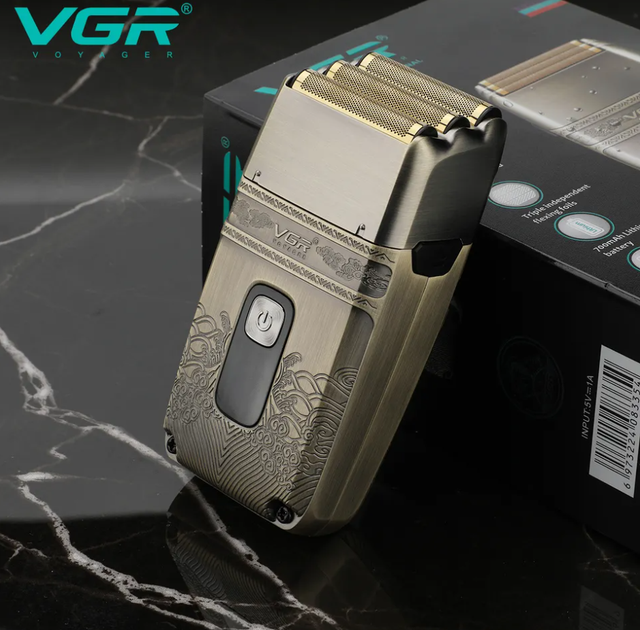 Професійна електробритва Шейвер VGR V-335 Shaver з трьома ножовимим блоками — 2
