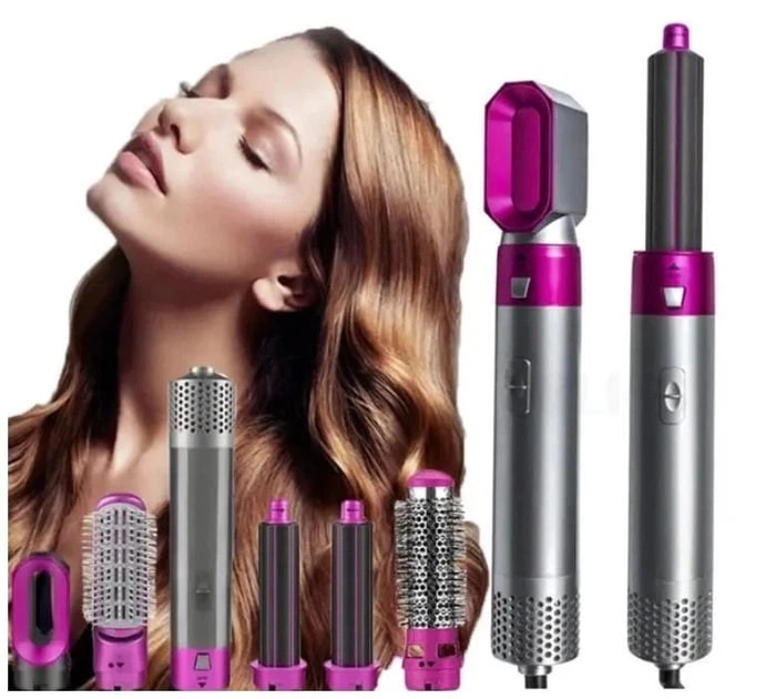 Стайлер 5в1 HAIR BRUSH Styler + Коробка Чохол з функціями надання об'єму, випрямлення, укладання — 4