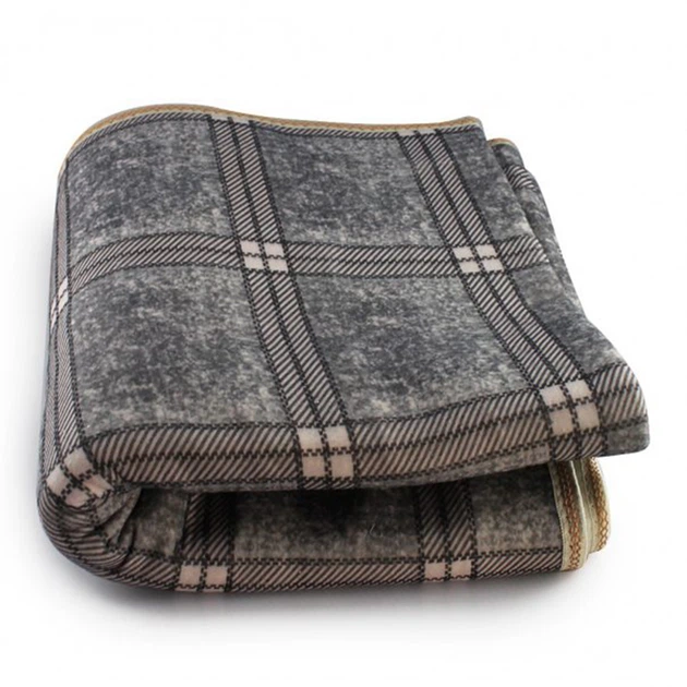 Простирадло електричне Electric Blanket 150х180 см (клітчасте, сіре) — 2