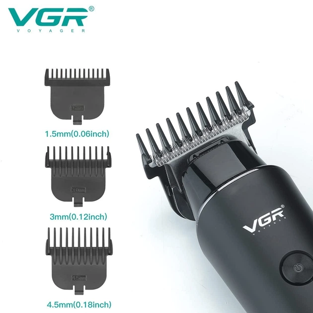 Машинка для гоління акумуляторна VGR V-937 Hair Trimmer тример для стрижки волосся — 4