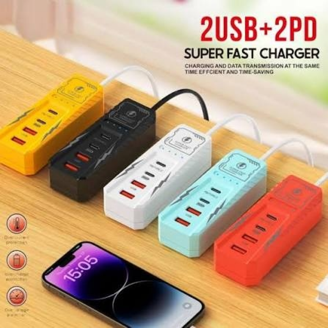 Зарядний пристрій 2USB+2PD Super Fast Charger