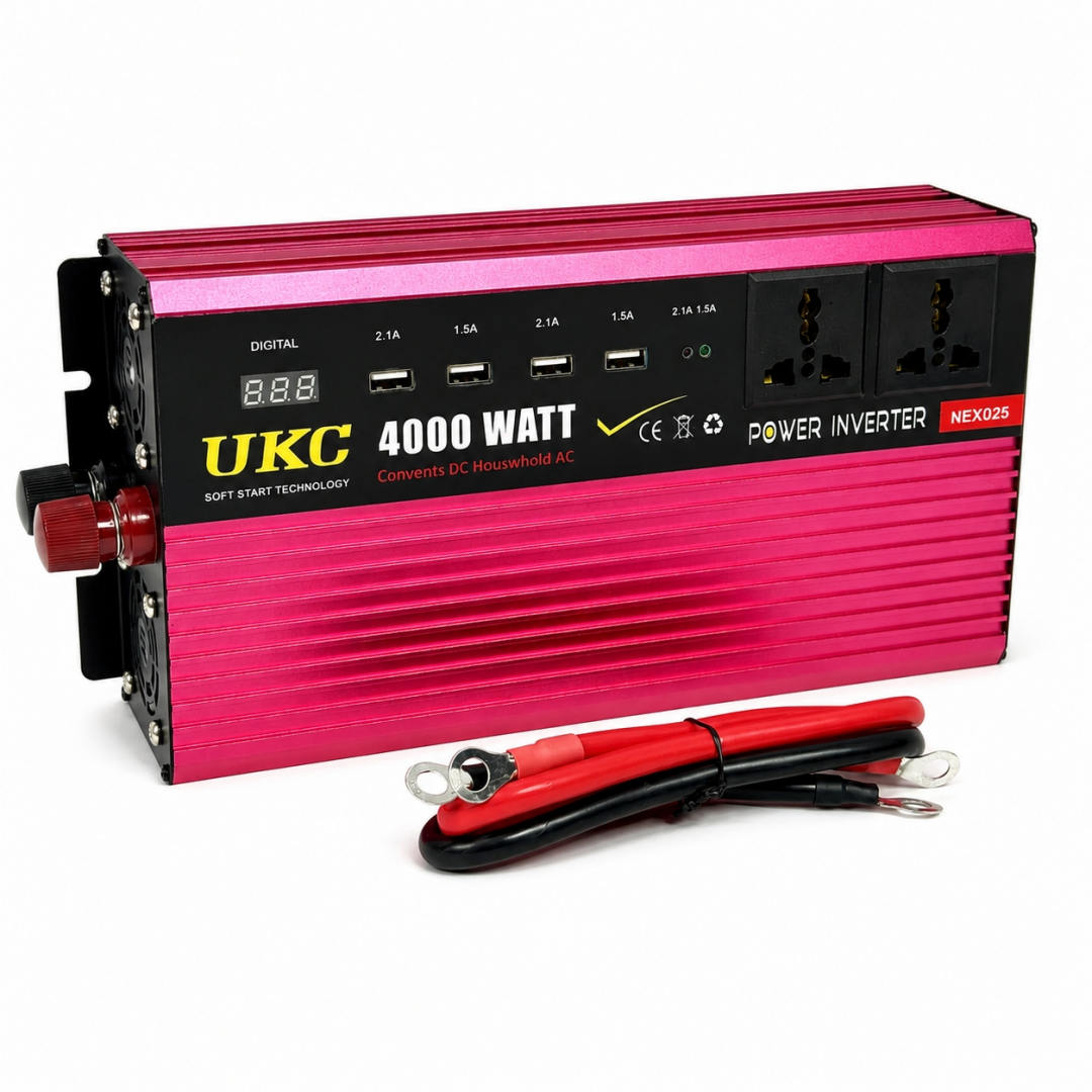 Перетворювач напруги UKC 4000W 12V → 220V, автомобільний інвертор — 3