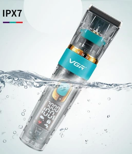Машинка для стрижки волоc та бороди VGR V-695 з LED дисплеєм IPX7 ступінь вологозвхисту — 3
