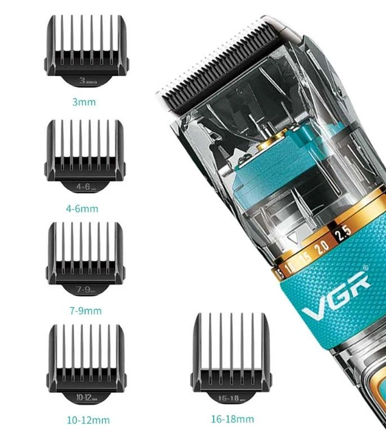 Машинка для стрижки волоc та бороди VGR V-695 з LED дисплеєм IPX7 ступінь вологозвхисту — 4