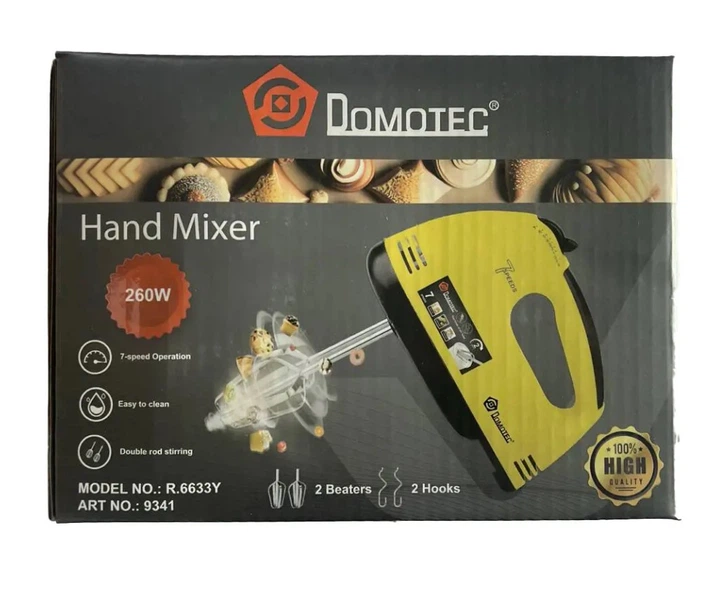 Міксер ручний Domotec R.6633Y, жовтий — 3