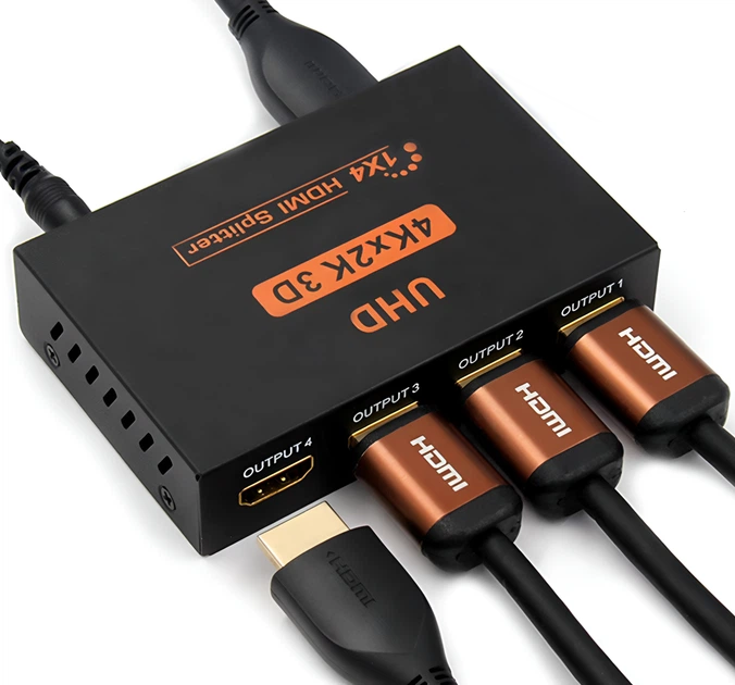 HDMI розгалужувач на 4 порти HDMI SPLITTER 1in4