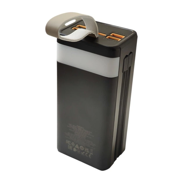 Power Bank Borofone DBT35B портативний зарядний пристрій на 50000 mAh PD22,5W зі швидкою зарядкою та ліхтариком + кабелі Type-C та Lightning — 2