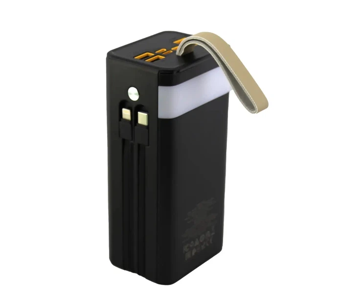 Портативний зарядний пристрій Power Bank BOROFONE DBT35A 40000mAh із вбудованими кабелями Black — 2