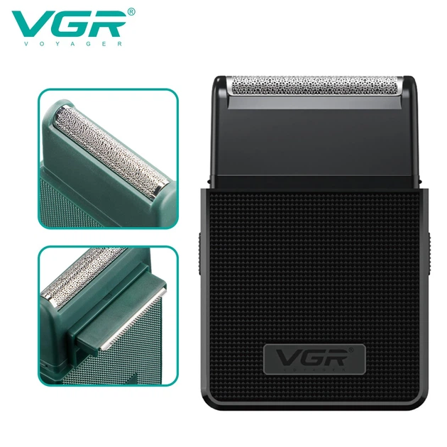 Акумуляторна сіткова електробритва VGR V-376 Black для чоловіків із USB-зарядкою