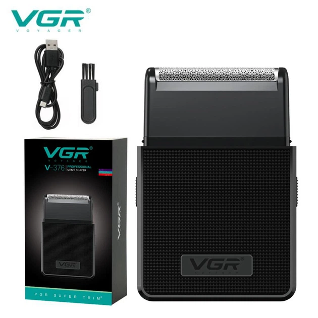 Акумуляторна сіткова електробритва VGR V-376 Black для чоловіків із USB-зарядкою — 2