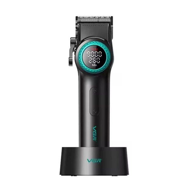 Машинка для стрижки VGR V-001 акумуляторна бездротова LED дисплей 4600mAh професійна — 2