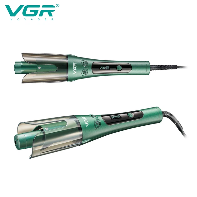 Стайлер-плойка для автоматичної завивки волосся VGR V-583 LCD display/Green — 2