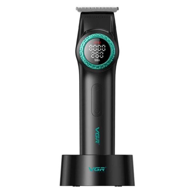 Тример VGR V-977 4 насадки 2500 mAh 8000 RPM LED display Black — 2