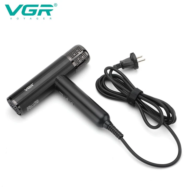 Фен професійний VGR V-427, 4 рівні обдування, 3 рівні температури, 11000 RPM, 3 насадки — 2