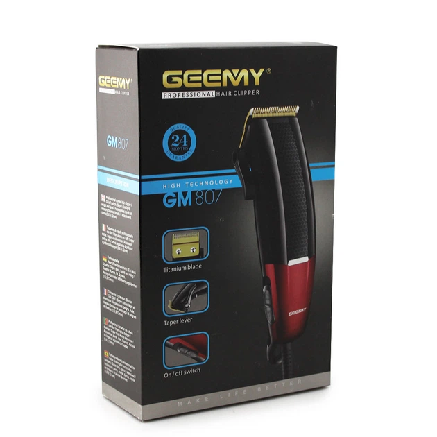Машинка для стрижки волосся Geemy GM 807 нержавіюча сталь 4 насадки — 3