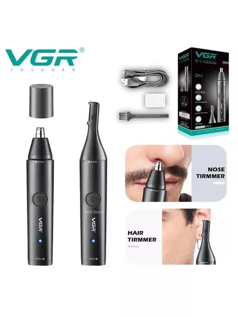 Триммер VGR V-613 5 в 1 нержавіюча сталь акумулятор USB — 2