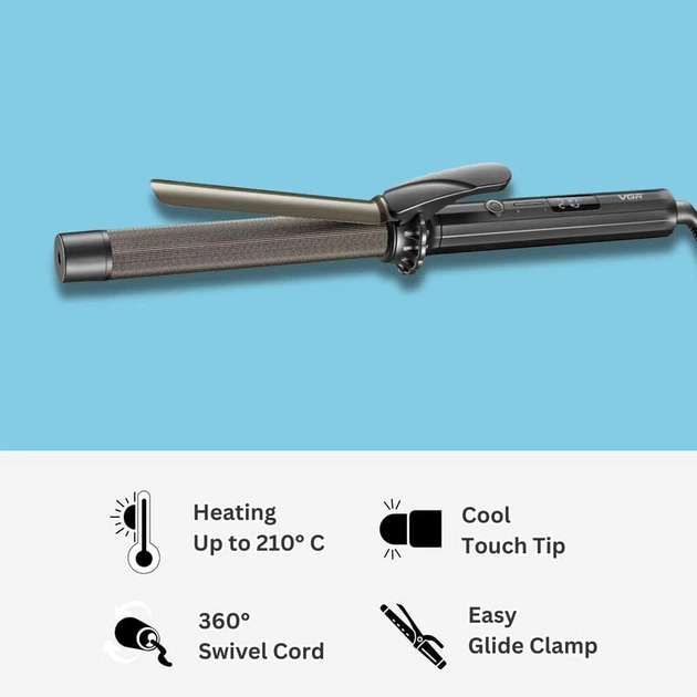 Плойка VGR V-579, температура від 130 до 210 ° C, кераміка — 3