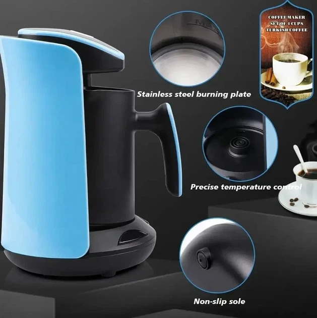 Електрична кавоварка Domotec MS-102S потужність 600 Вт 9849 — 8