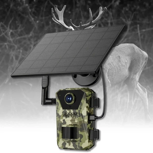 Камера відеоспостереження фотопастка автоматична 4G SOLAR F8 Камуфляжна