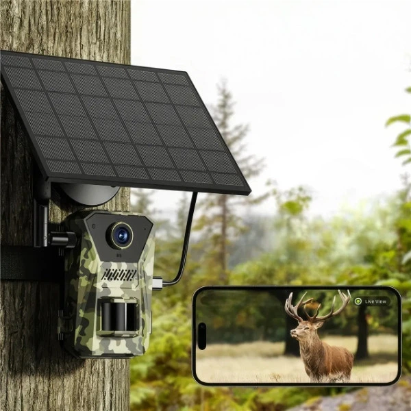 Камера відеоспостереження фотопастка автоматична 4G SOLAR F8 Камуфляжна — 5