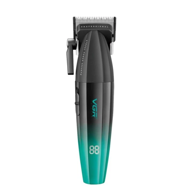 Машинка для стрижки (clipper) VGR V-003, 6 насадок, Green — 2