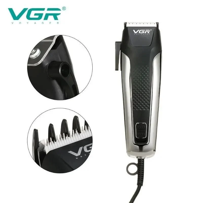 Машинка для стрижки волосся VGR V-120 з аксесуарами та насадками — 2