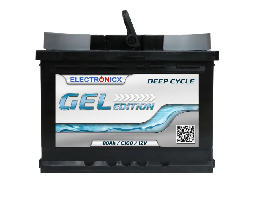 Акумулятор гелевий Electronicx 12V 80 Аг для квартир, домівок, котлів, ДБЖ, сонячних панелей — 2