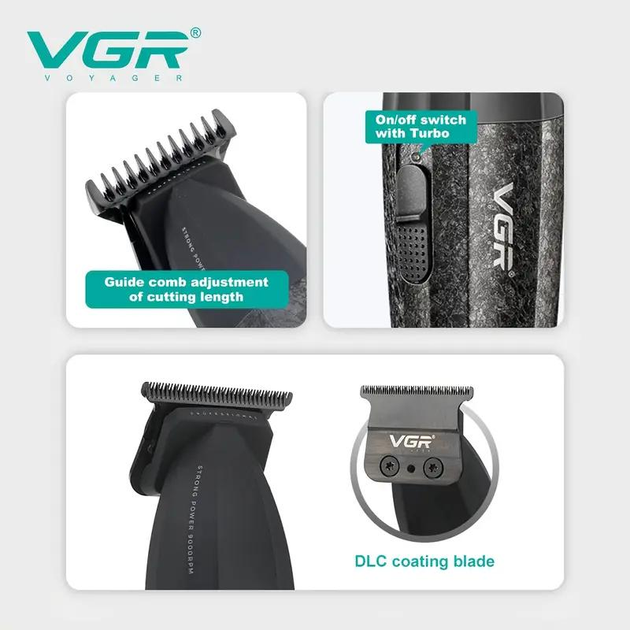 Тример для стрижки VGR V-640T BLACK — 2
