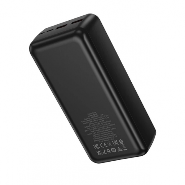 Power bank BOROFONE BJ80B 30000mAh PD22,5W+швидка заряджання акумулятор зарядка Чорний — 2