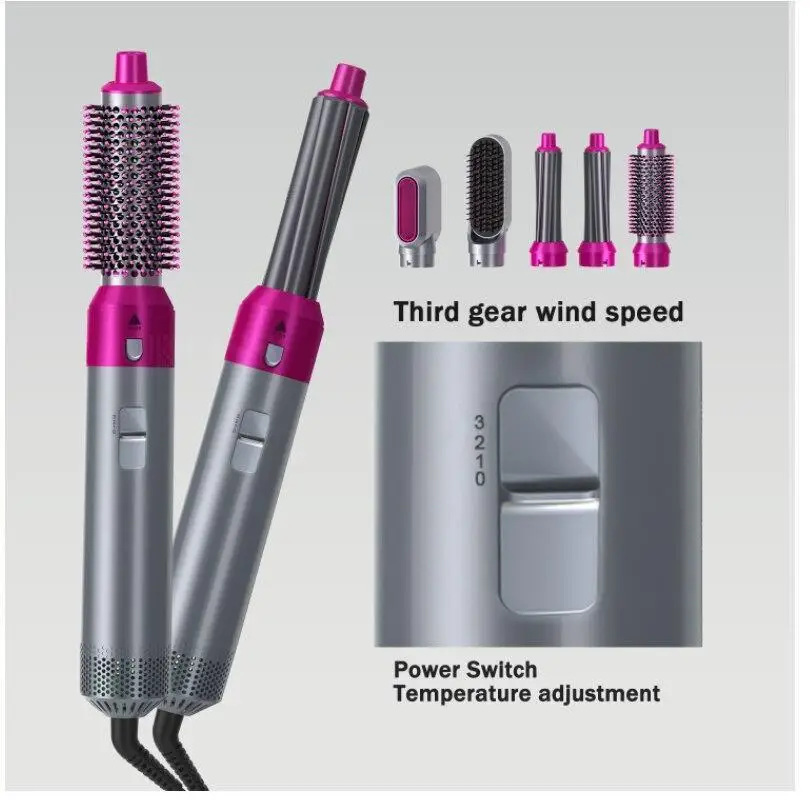 Фен стайлер 5 в 1 Hot AIR Styler мультистайлер щітка з насадками — 2