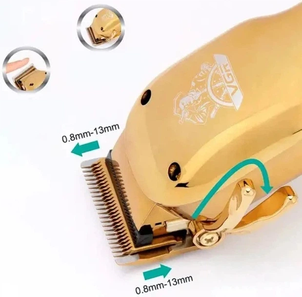 Машинка для стрижки VGR V-678 професійна акумуляторна 8 Вт металева з USB зарядкою 180 хв роботи насадки 3 6 10 13 мм — 3
