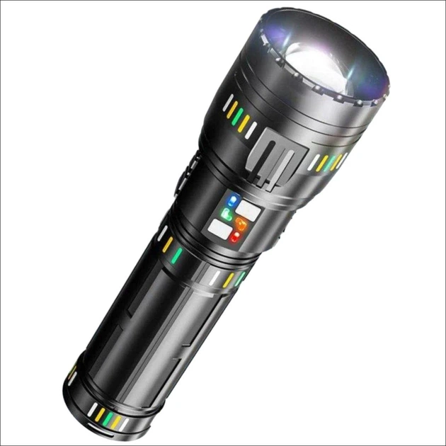 Ліхтар ручний COBA CB-W518 далекобійний з 4 знімними акумуляторами 181350 Black