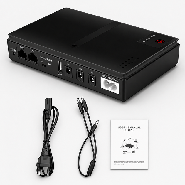 Міні ДБЖ (Mini UPS) DC UPS 10400 mAh для роутера, ONU, модему, камер відеоспостереження 5V/9V/12V