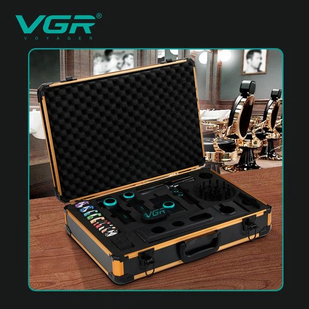 Набір для барбера VGR STEPLESS PRO 4 в 1 з феном та шейвером — 4