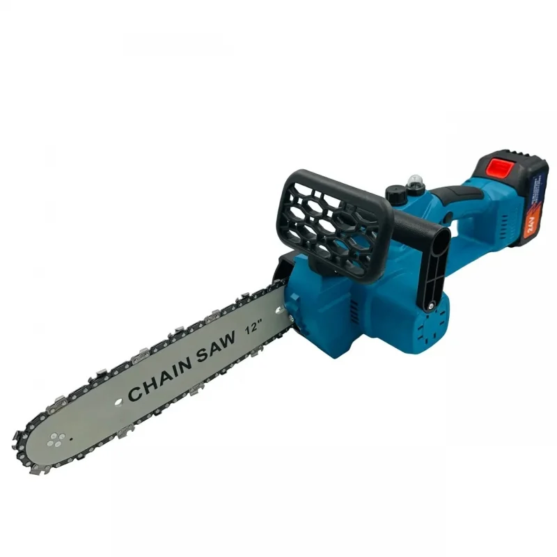 Акумуляторна ланцюгова пилка з 2 шинами на 12'' і 16'' DOMOTEC 96V — 5