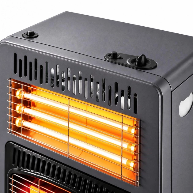 Газово-електричний обігрівач Domotec MS-6607 2 в 1, 4200 Вт, 3 режими нагрівання — 5