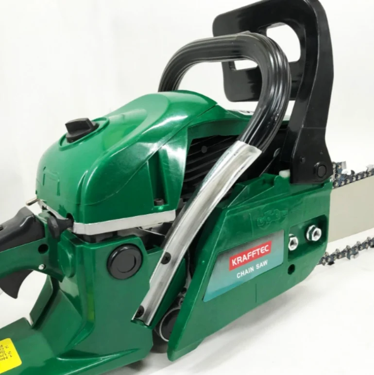 Бензопила KRAFFTEC 6500 Вт з шиною 45 см Зелений — 2