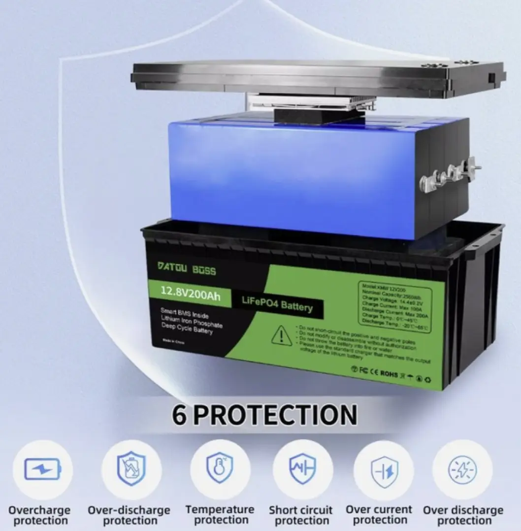 Акумулятор LiFePO4 200Ah 12.8 V Datou Boss (літій-залізо-фосфатний, BMS) — 6