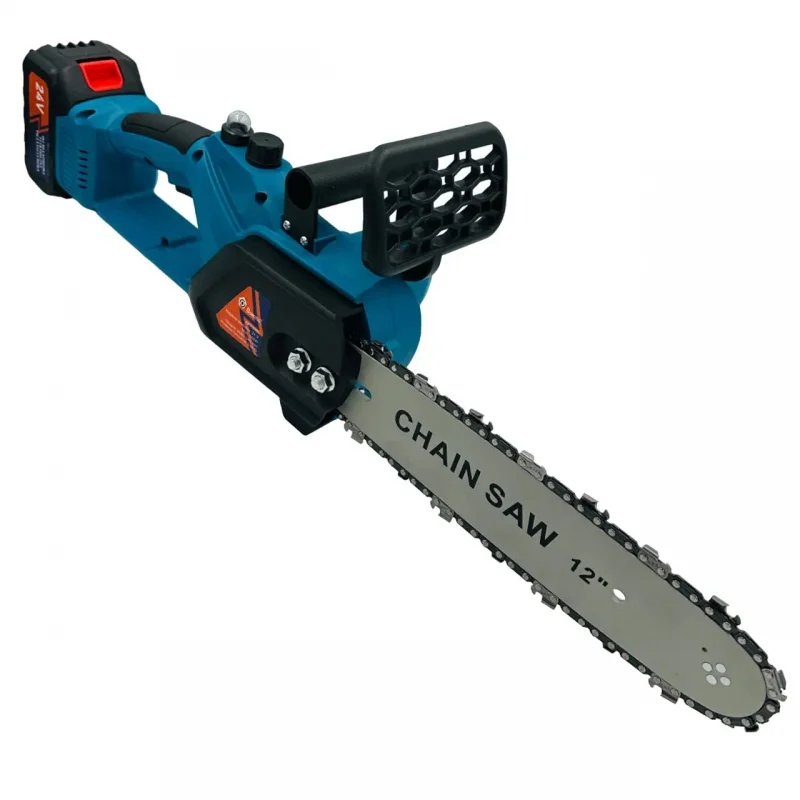Акумуляторна ланцюгова пилка з 2 шинами на 12'' і 16'' DOMOTEC 96V — 3